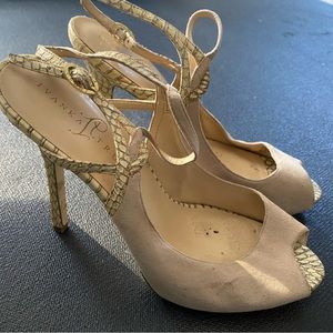 Ivanka Trump sling back peep toe heels - size 10